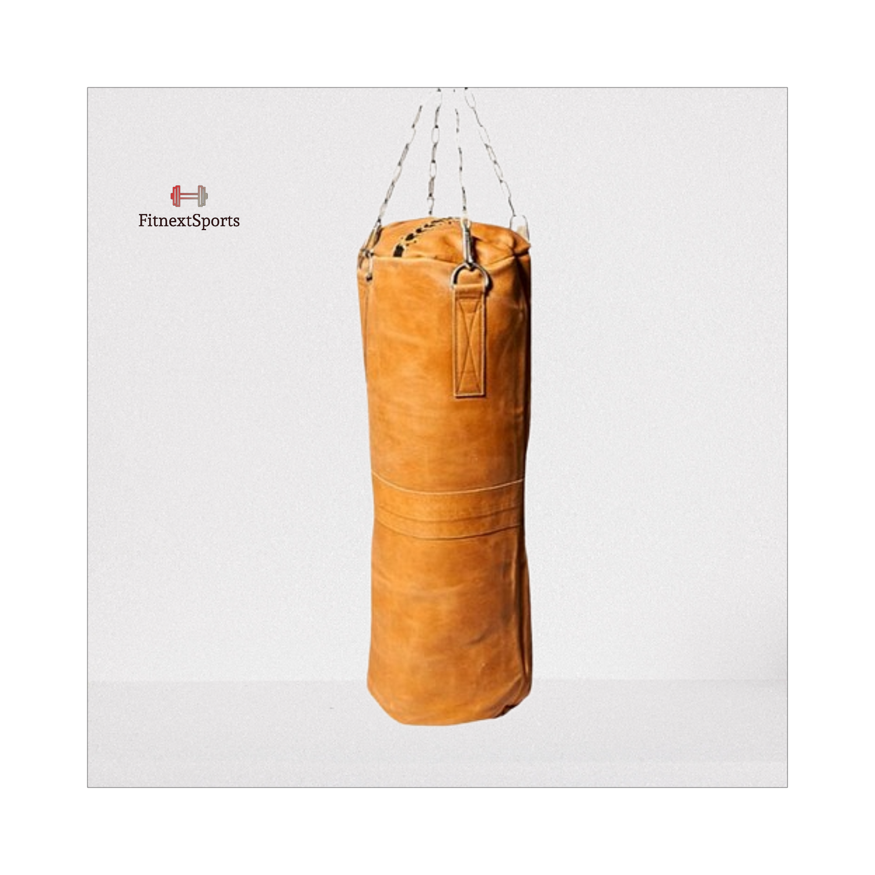 Tan Vintage Leather Punching Bag, MMA Boxing Bag