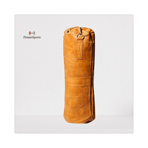 Tan Vintage Leather Punching Bag, MMA Boxing Bag