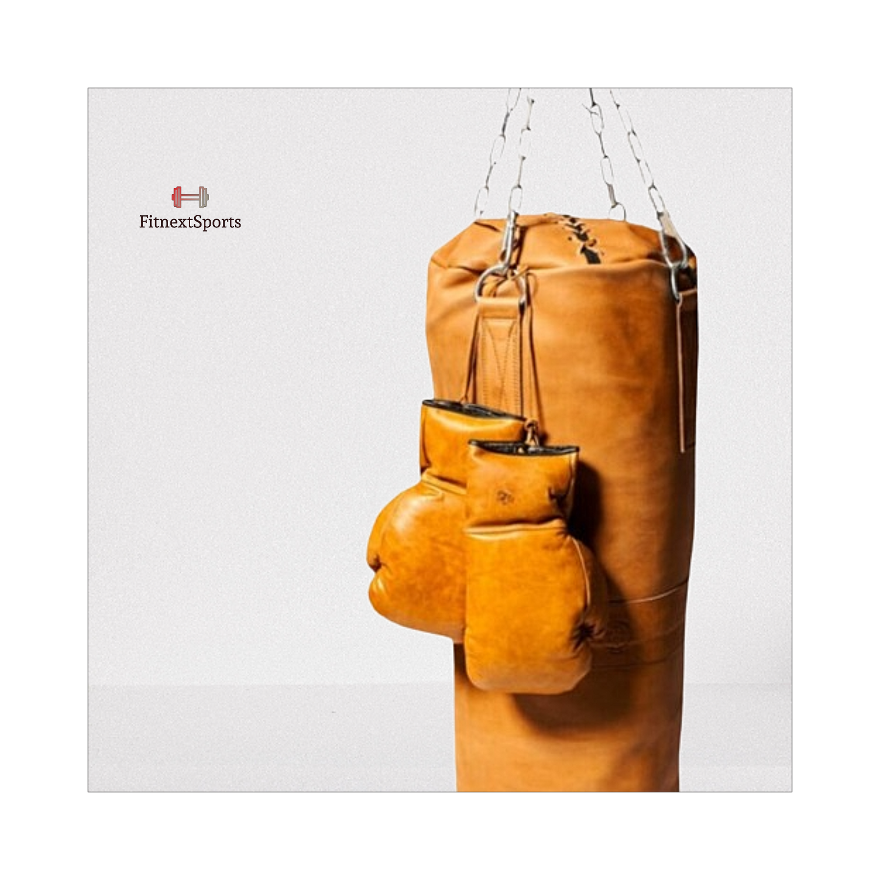 Tan Vintage Leather Punching Bag, MMA Boxing Bag