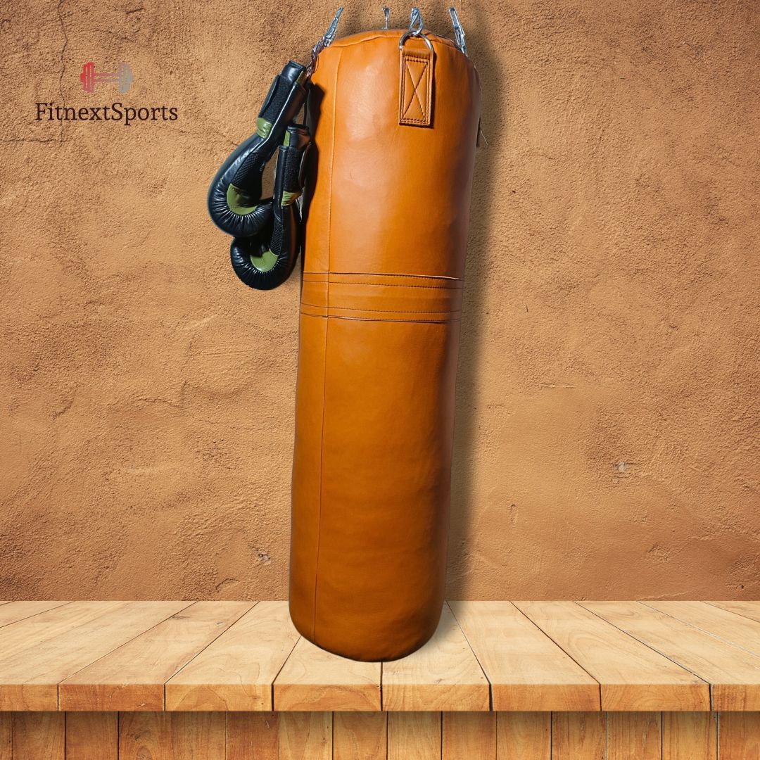 Vintage Tan Leather Punching Bag – Premium Quality & Style